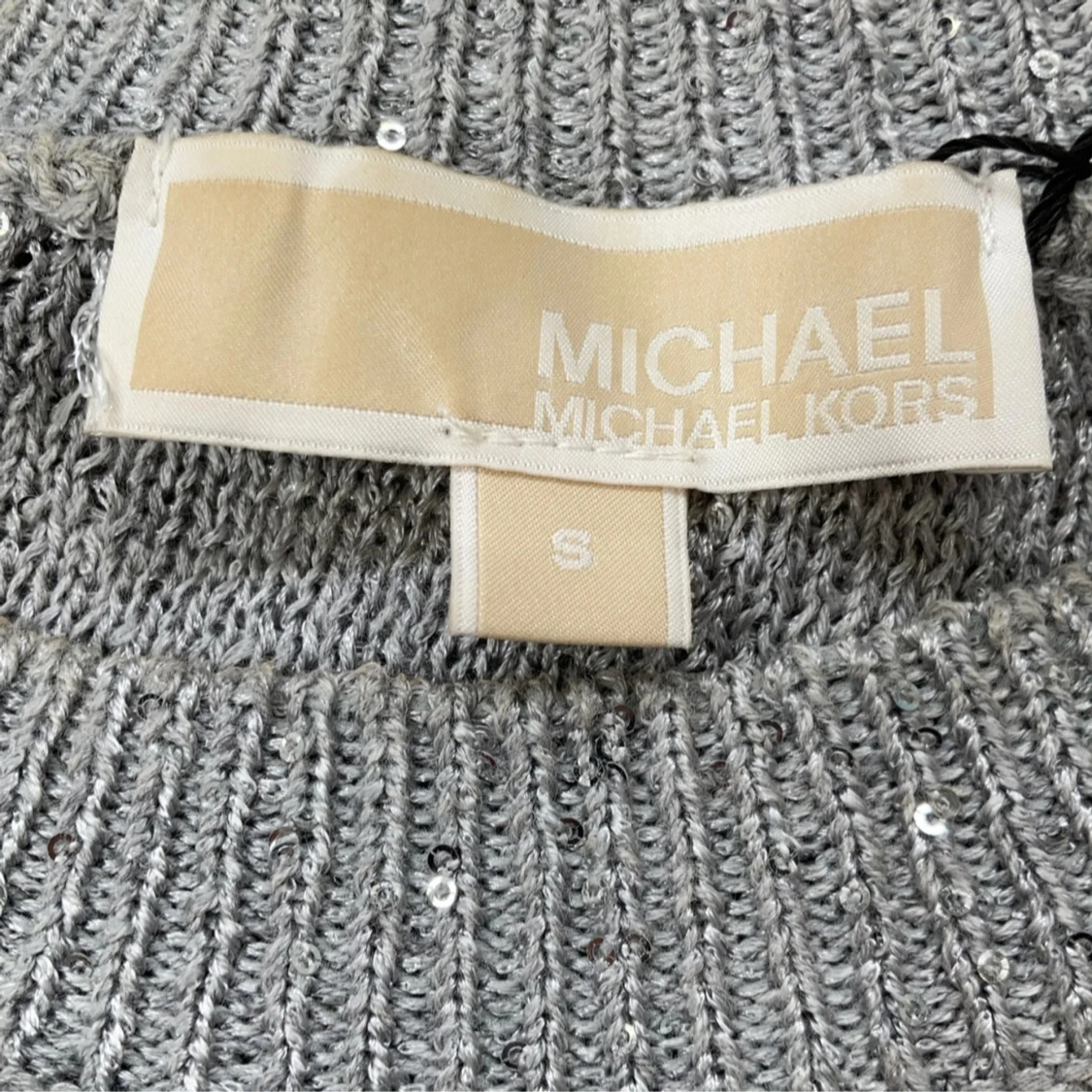 Grå glittrig stickad tröja Michael Kors - 2