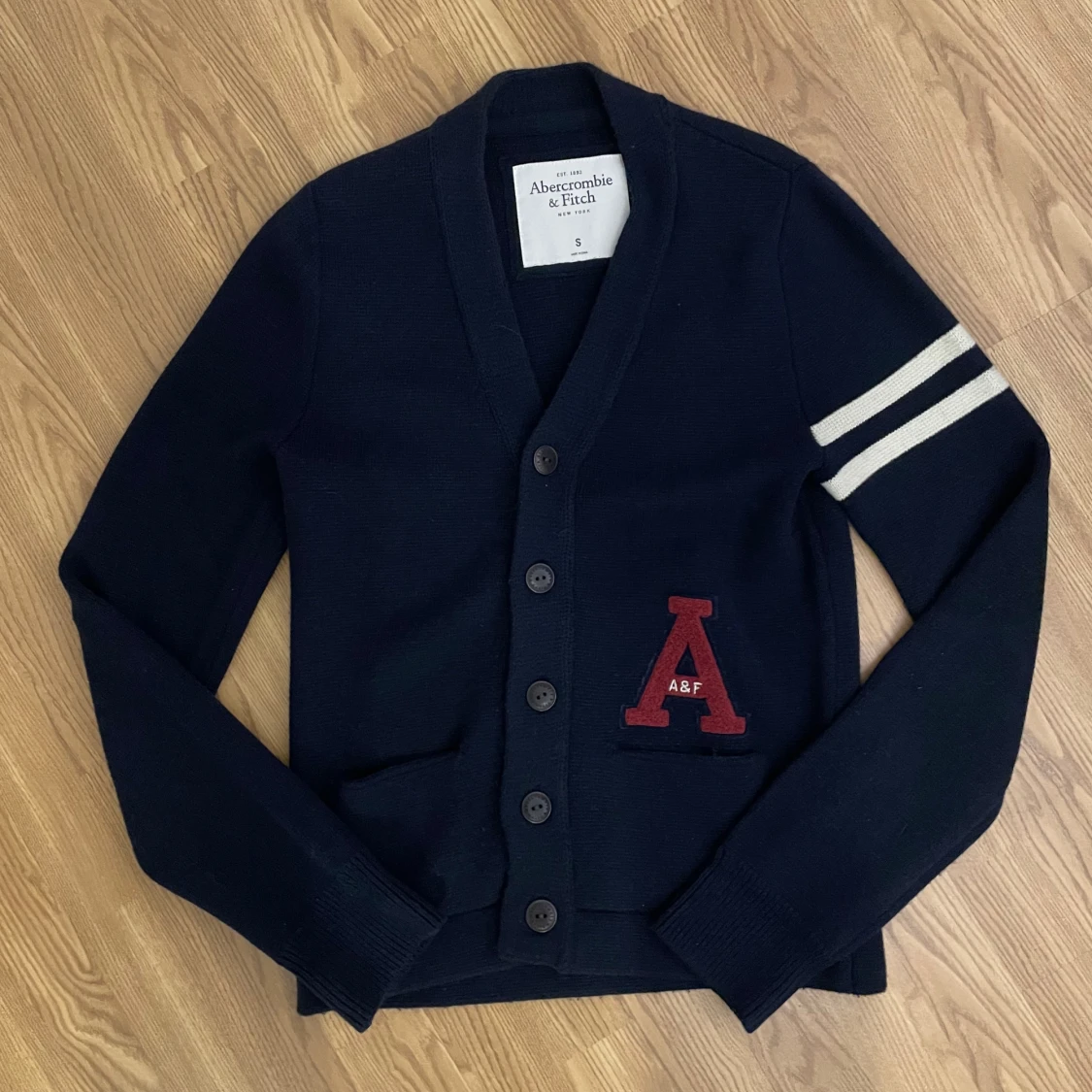 Mörkblå kofta Abercrombie & Fitch 