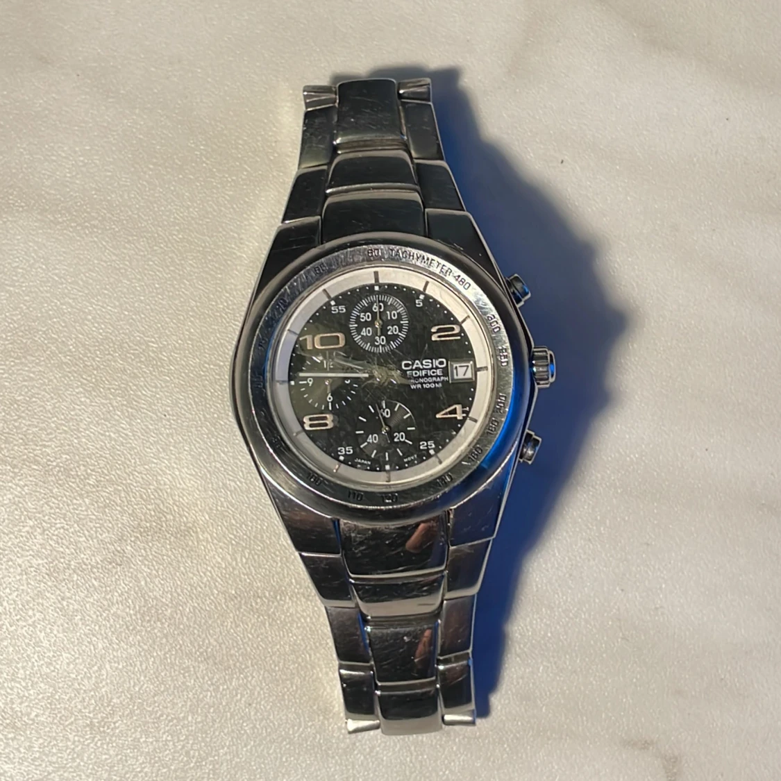 Casio Edifice silverfärgad klocka