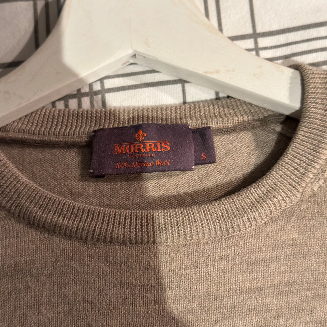 Beige merinoullströja från Morris - 1