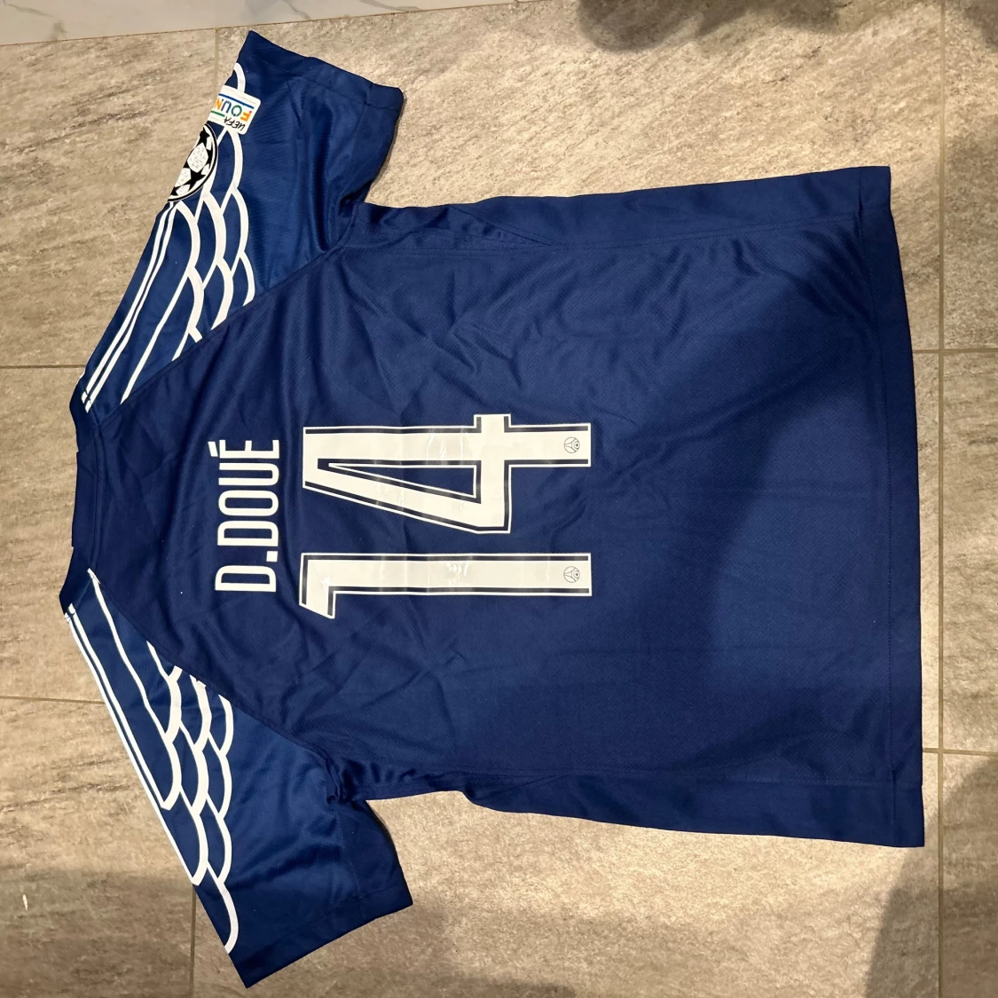 PSG x Jordan blå matchtröja D. Doué - 1