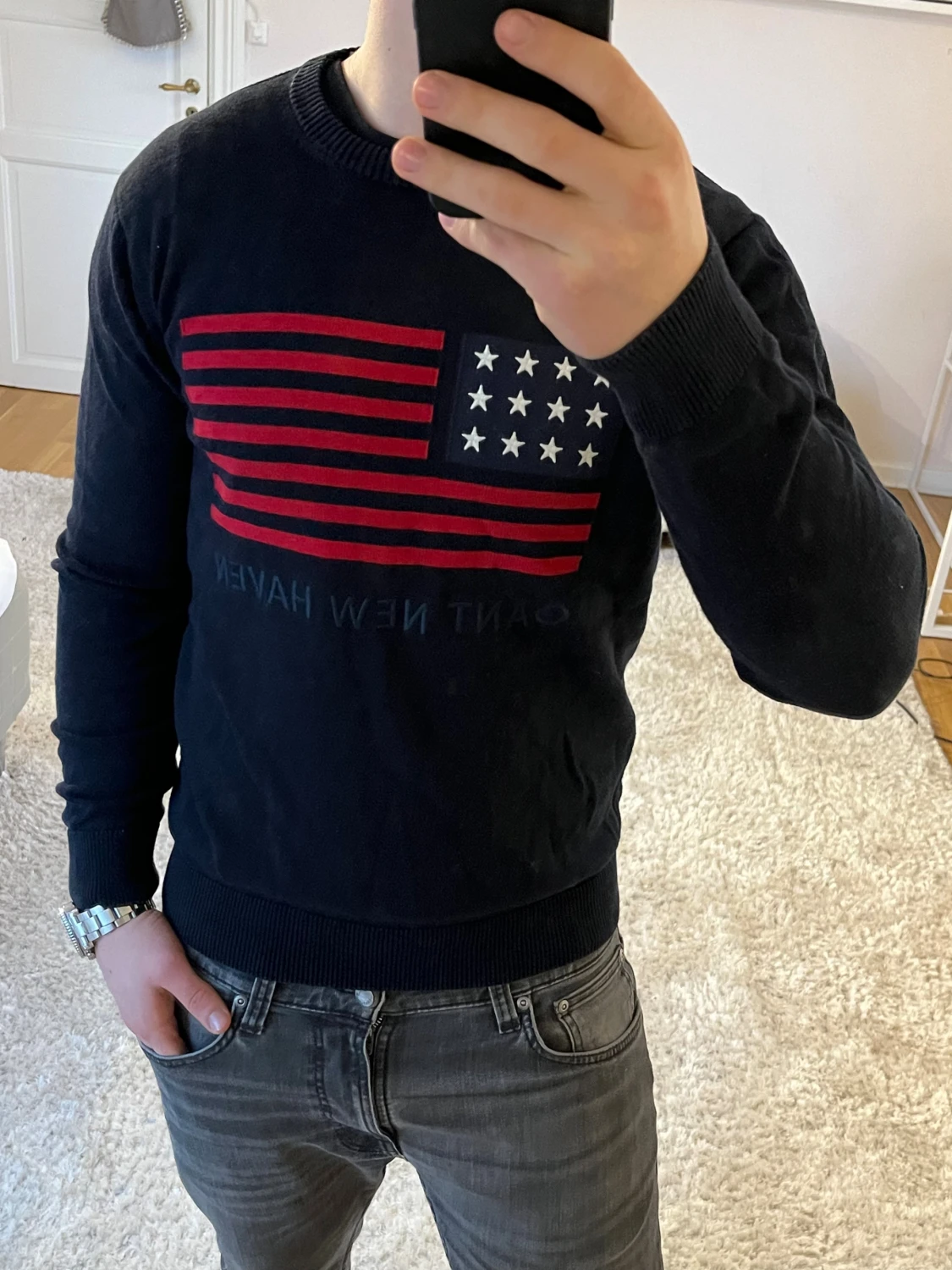 Gant sweatshirt med usa föagga - 1