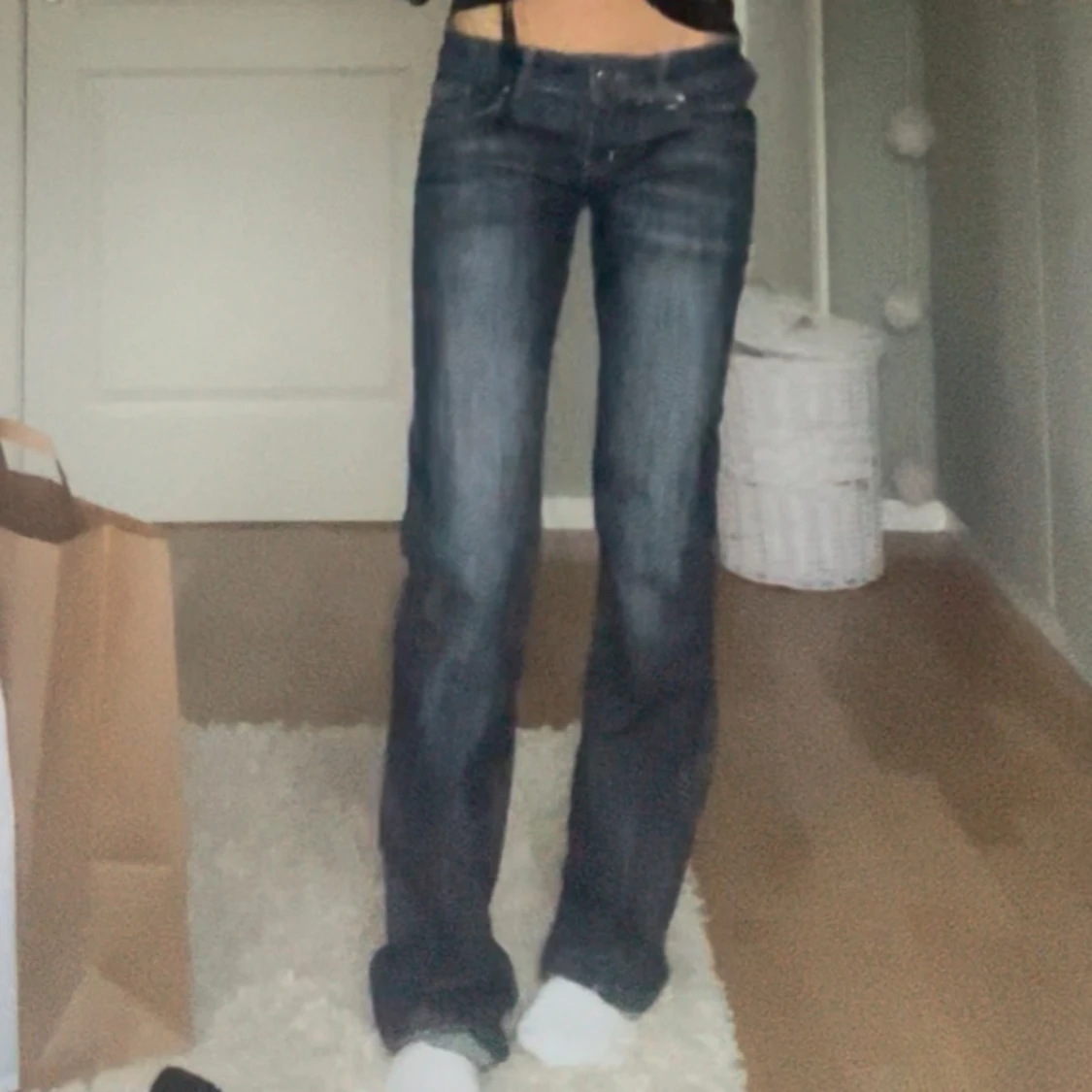 Mörkblå bootcut jeans från P. Authentics - 1