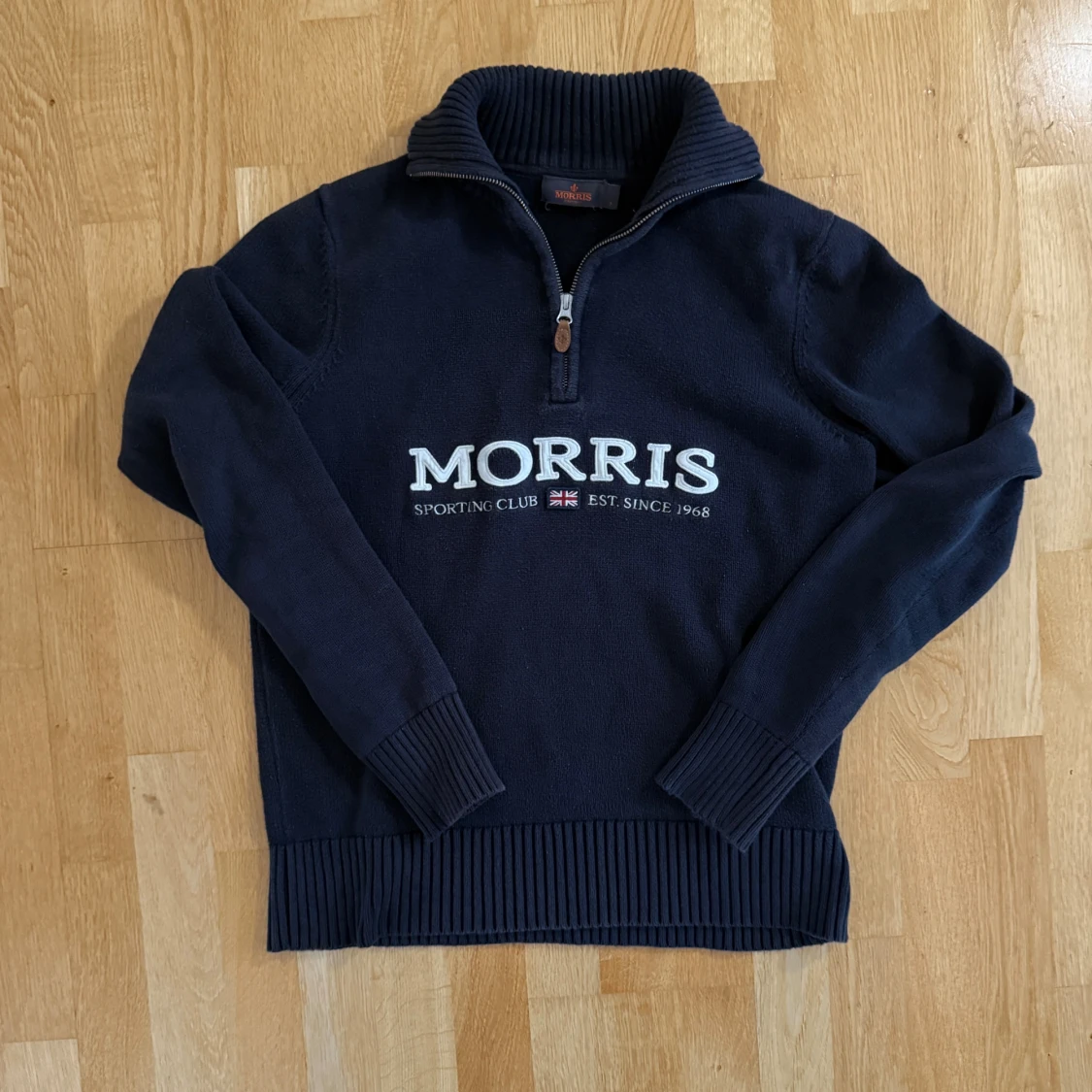 Mörkblå Morris half zip - 1