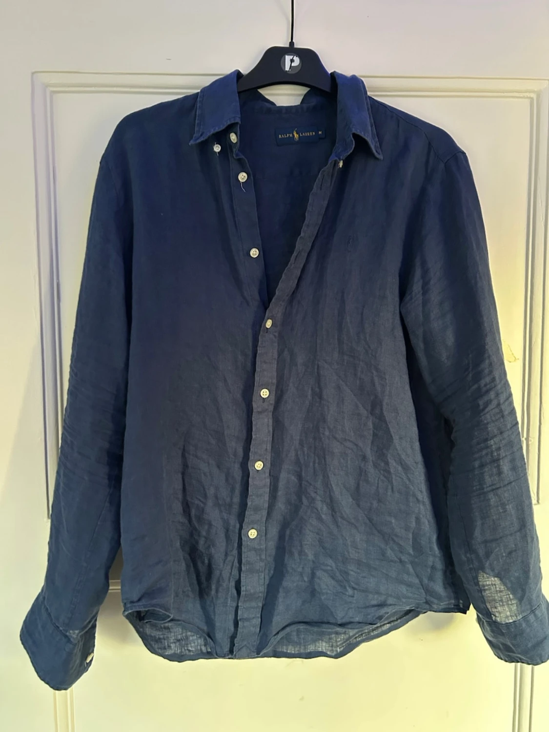 Blå linneskjorta från Ralph Lauren