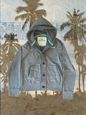 Vintage hollister cardigan - Denna cardiganen är sjukt sällsynt och även  den enda i den här färgen på Plick. Den är i ett väldigt bra skick utan defekter. Längd 64cm, bredd 45cm. 