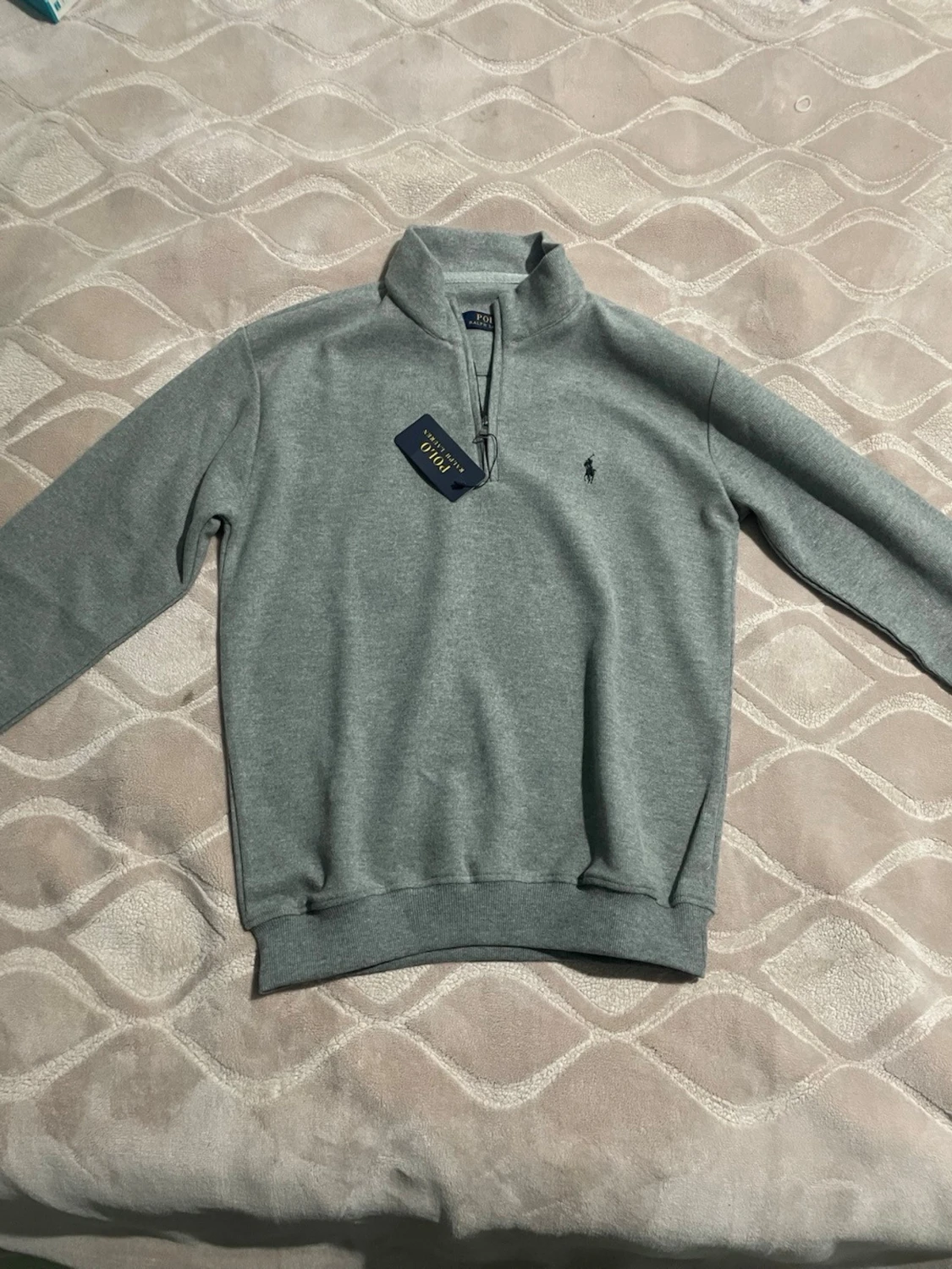 Grå half zip tröja från Polo Ralph Lauren