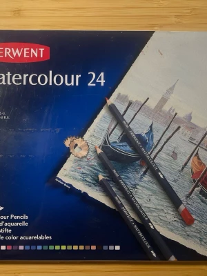 Derwent watercolor pencils - Färgade pennor som blir vattenfärg när man tillsätter vatten 