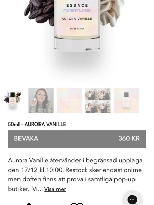 Aurora Vanille 50ml limited edition - Aurora Vanille Eau de Parfum, 50ml, släpps i begränsad antal, finns ej kvar!! Har denna oöppnad hemma och den är endast testad, skickar i orginalförpackning🤍🤍 Ordpris 360kr