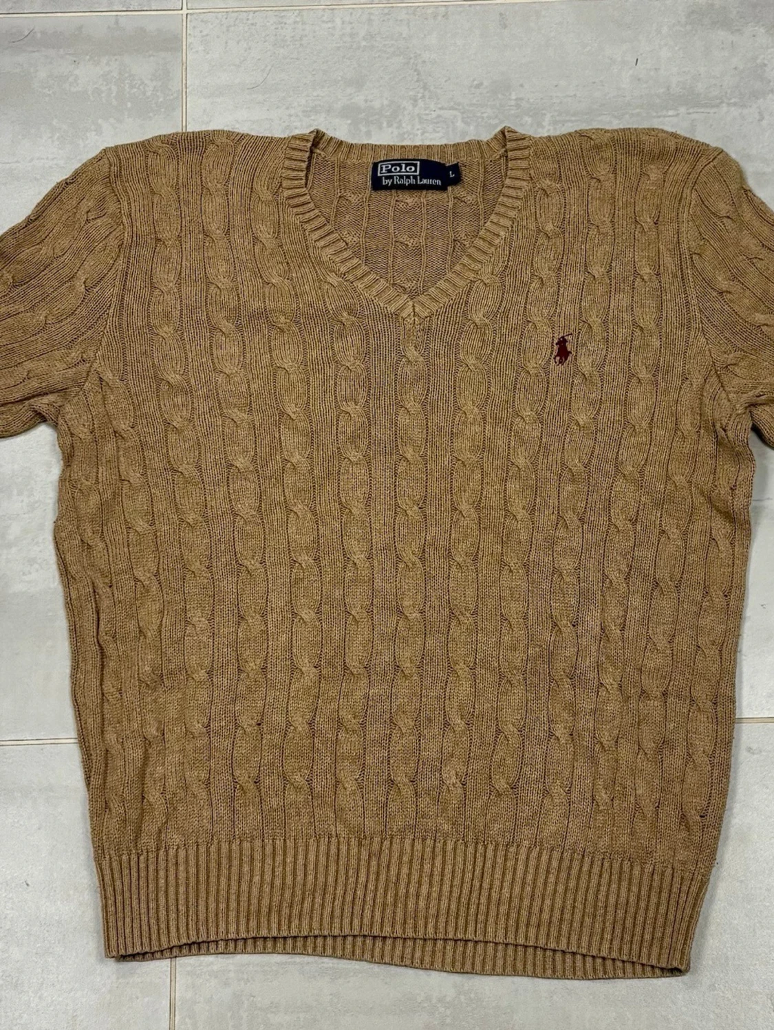 Beige stickad tröja från Polo Ralph Lauren