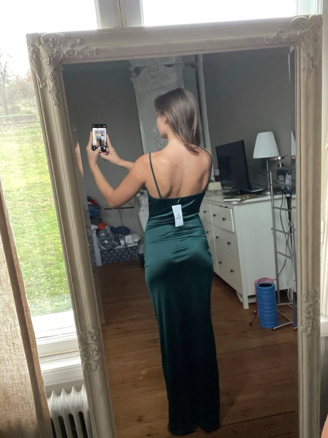 Mörkgrön långklänning från Shasa - 1