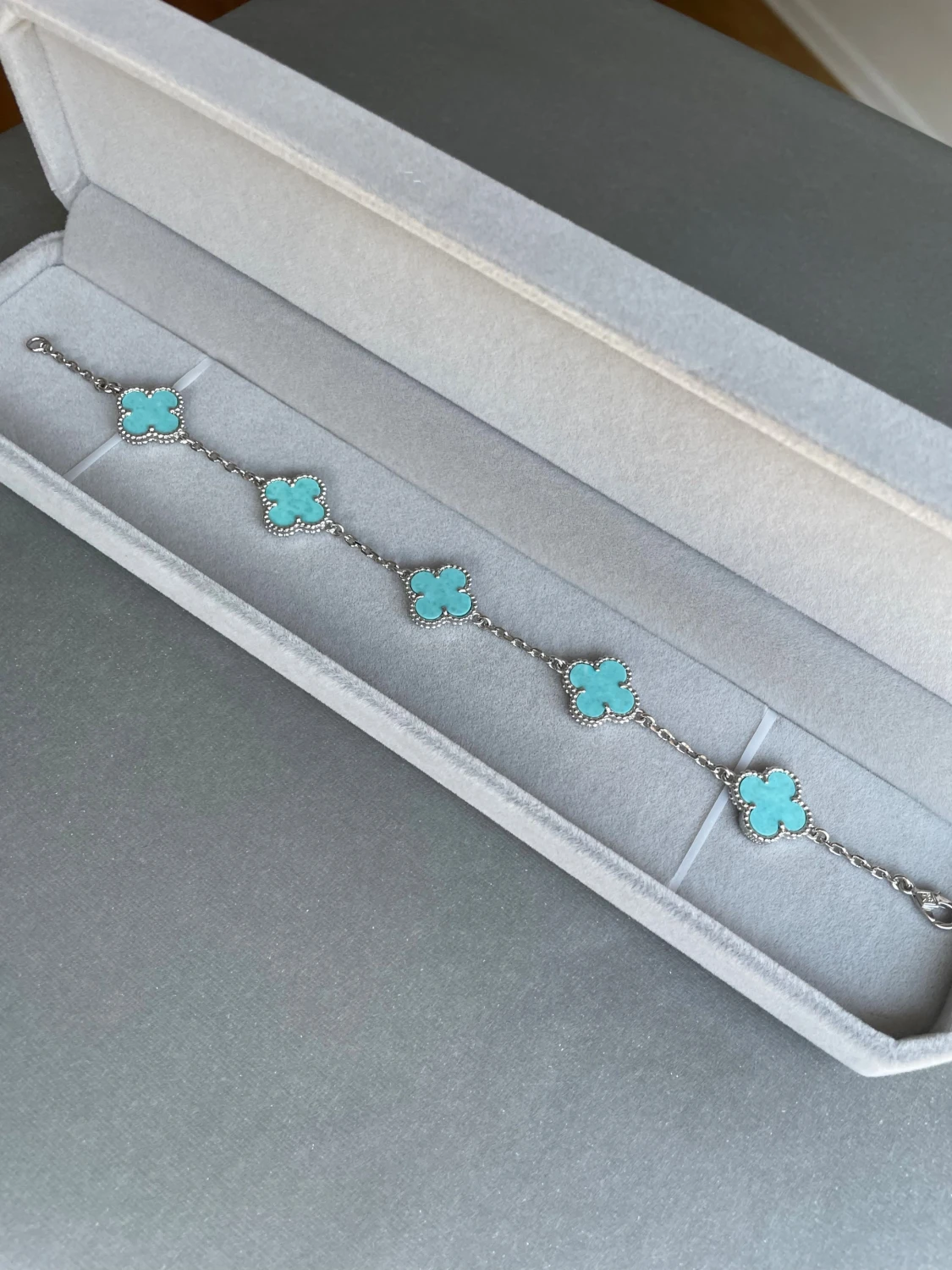 Turkos klöver armband  - 2