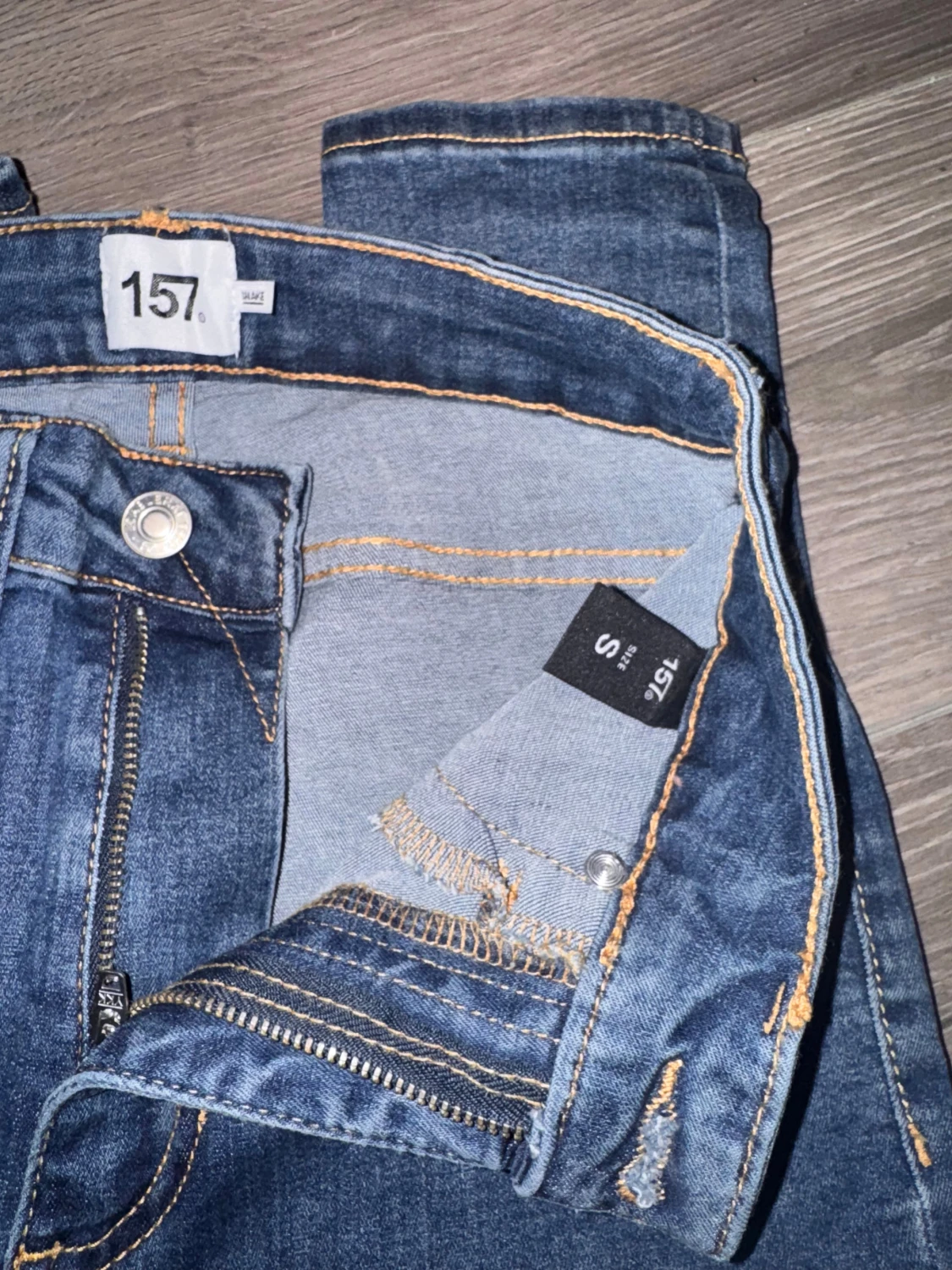 Blå jeans från 157, storlek S - 1
