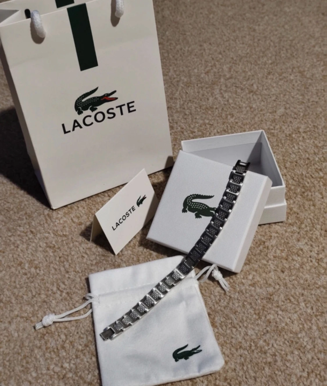Silver Lacoste armband 