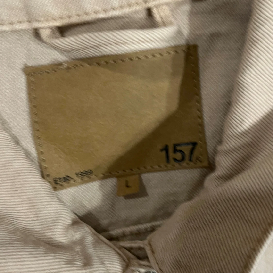 Beige jeansjacka från 157, storlek L - 1