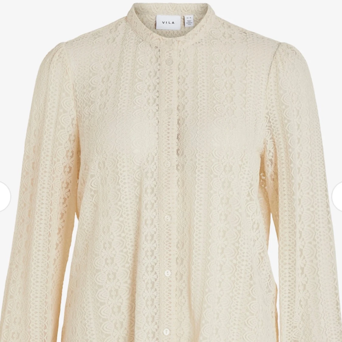 Oanvänd krämvit spetsblus! - 1