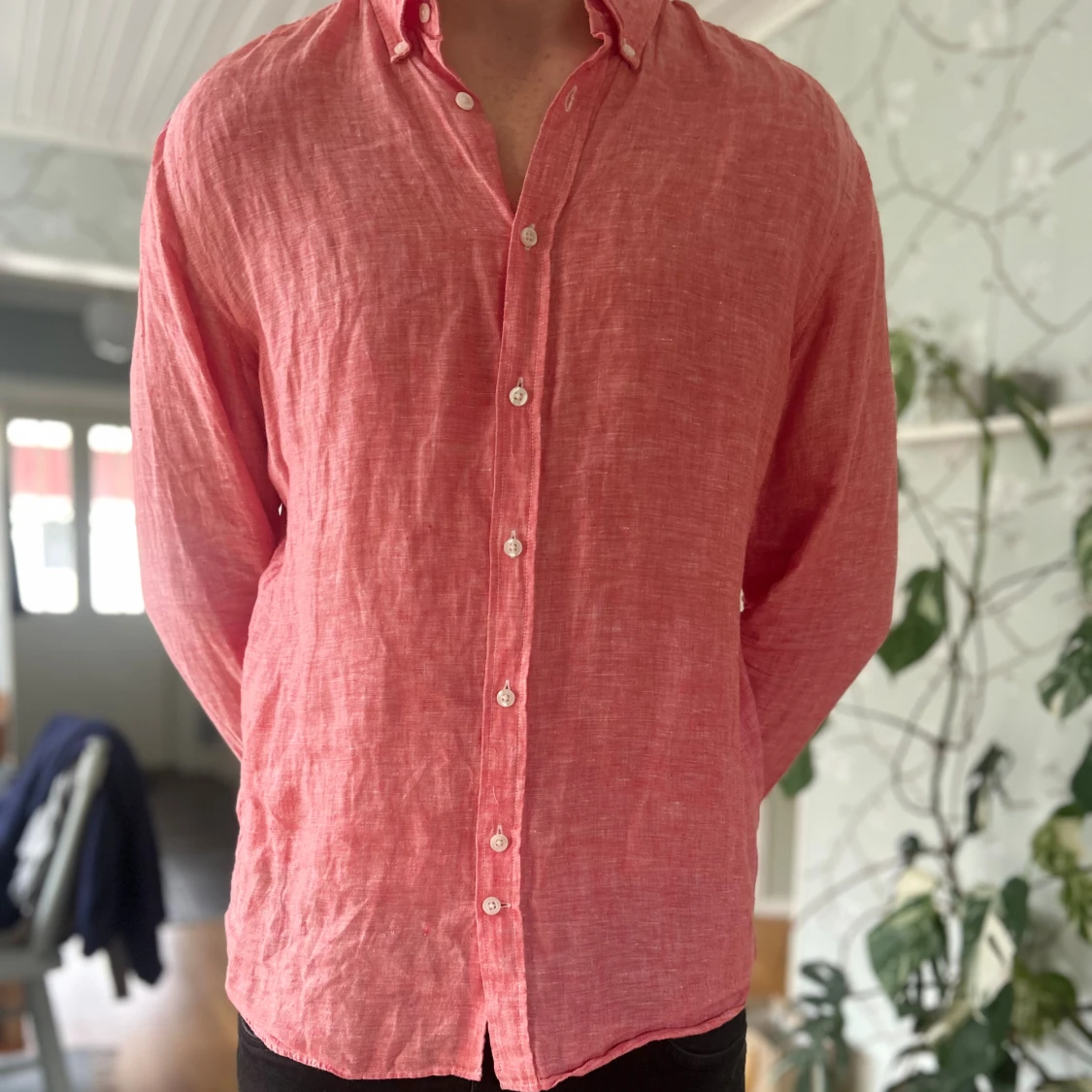 Rosa linneskjorta från J.Lindeberg - 2
