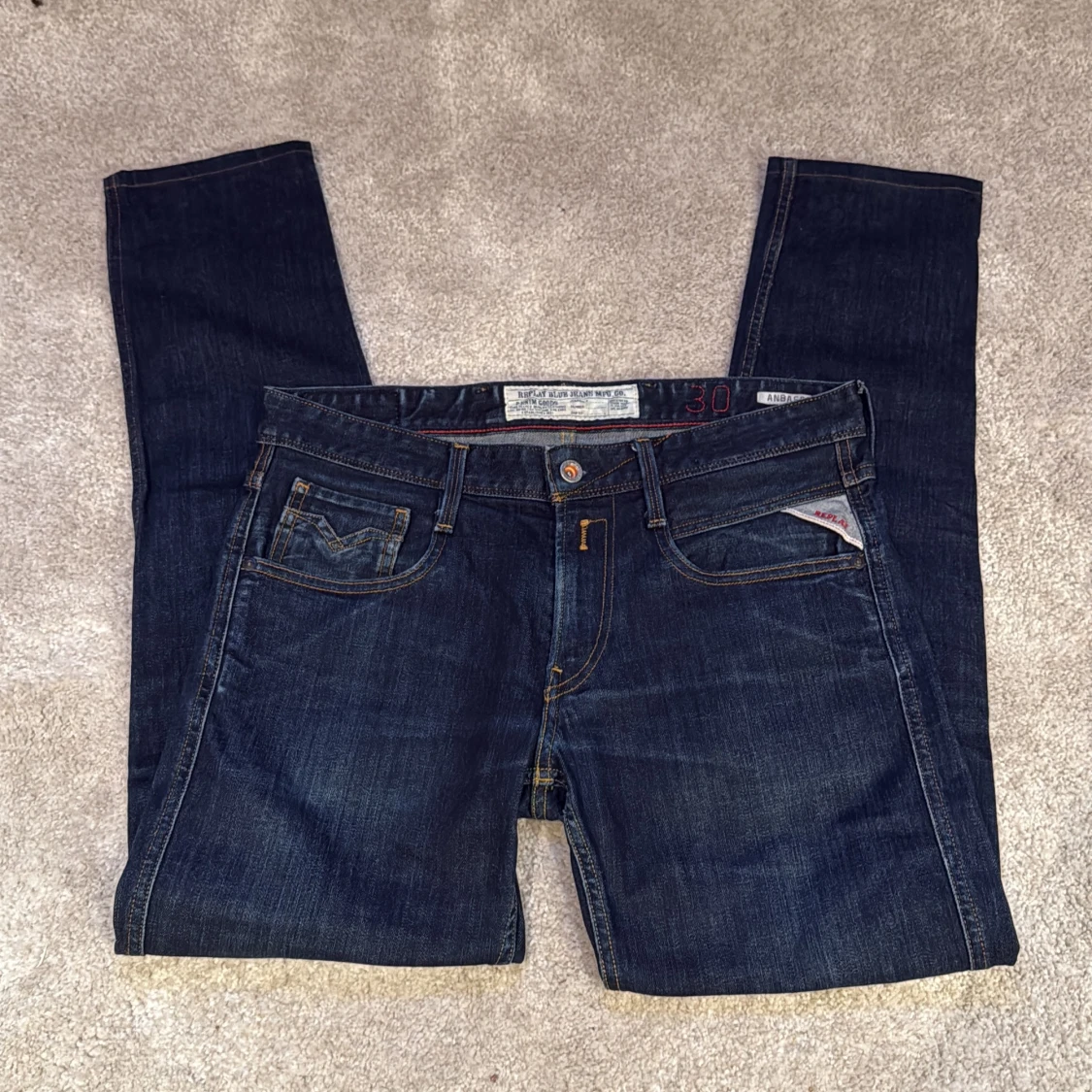 Replay Anbass mörkblå jeans - 1