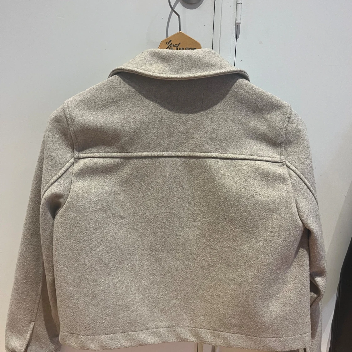 Beige overshirt från ZARA i ullmix - 2