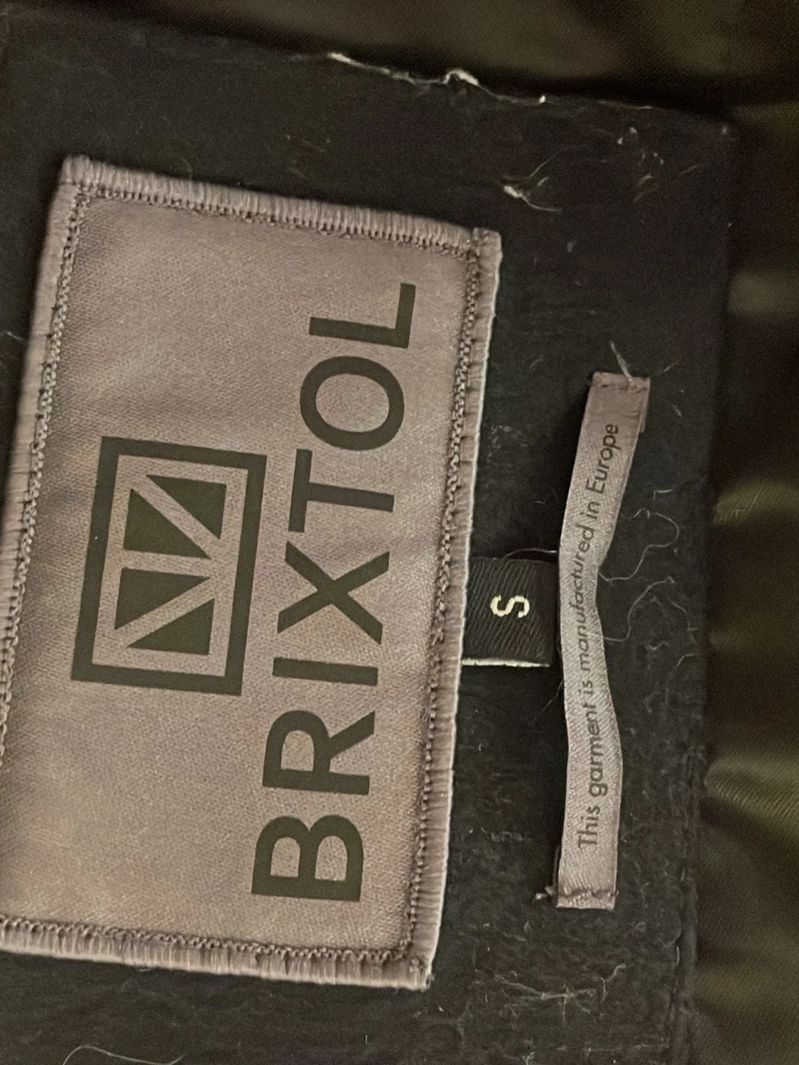 Svart/marinblå kort kappa i ull - 4