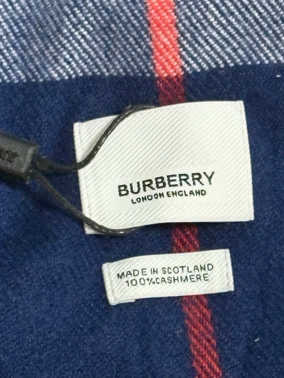 Blårutig Burberry  i kashmir - 3
