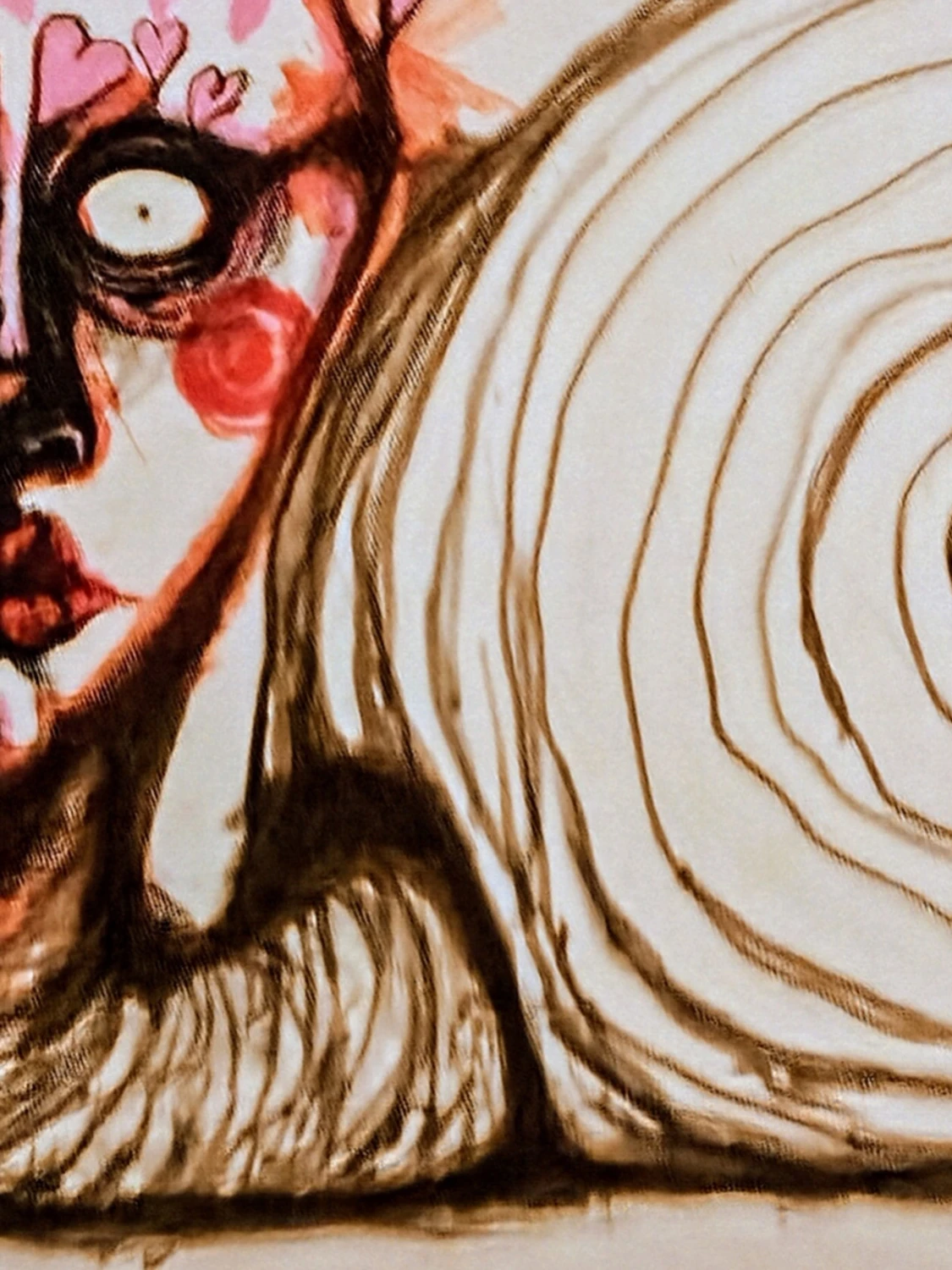 Handmålad duk med snigelmotiv - 9