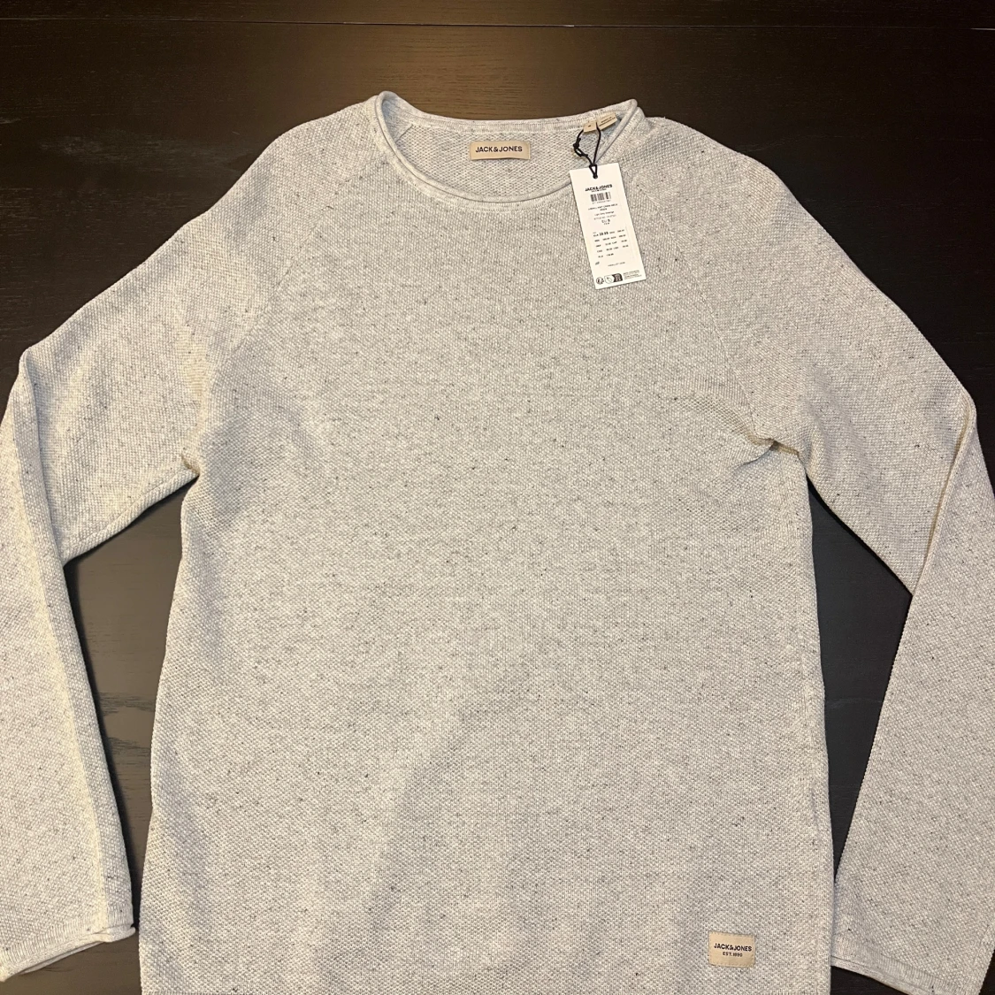 Ljusgrå stickad tröja Jack & Jones