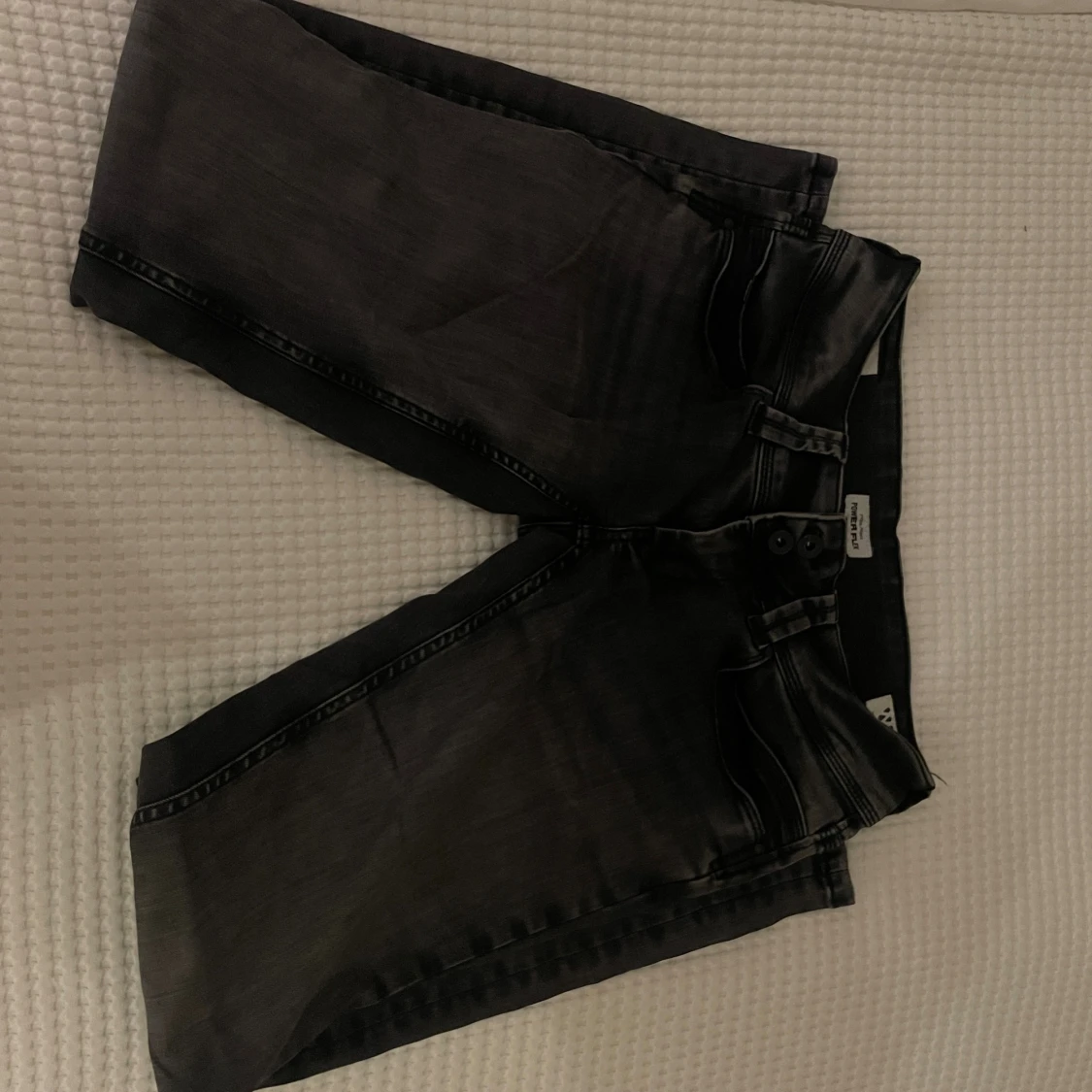 Lågmidjade svarta washed pepe jeans - 2