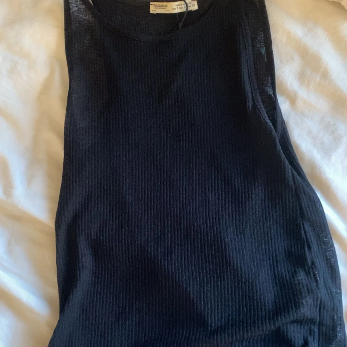 Svart ribbad linnetopp Pull&Bear - 1