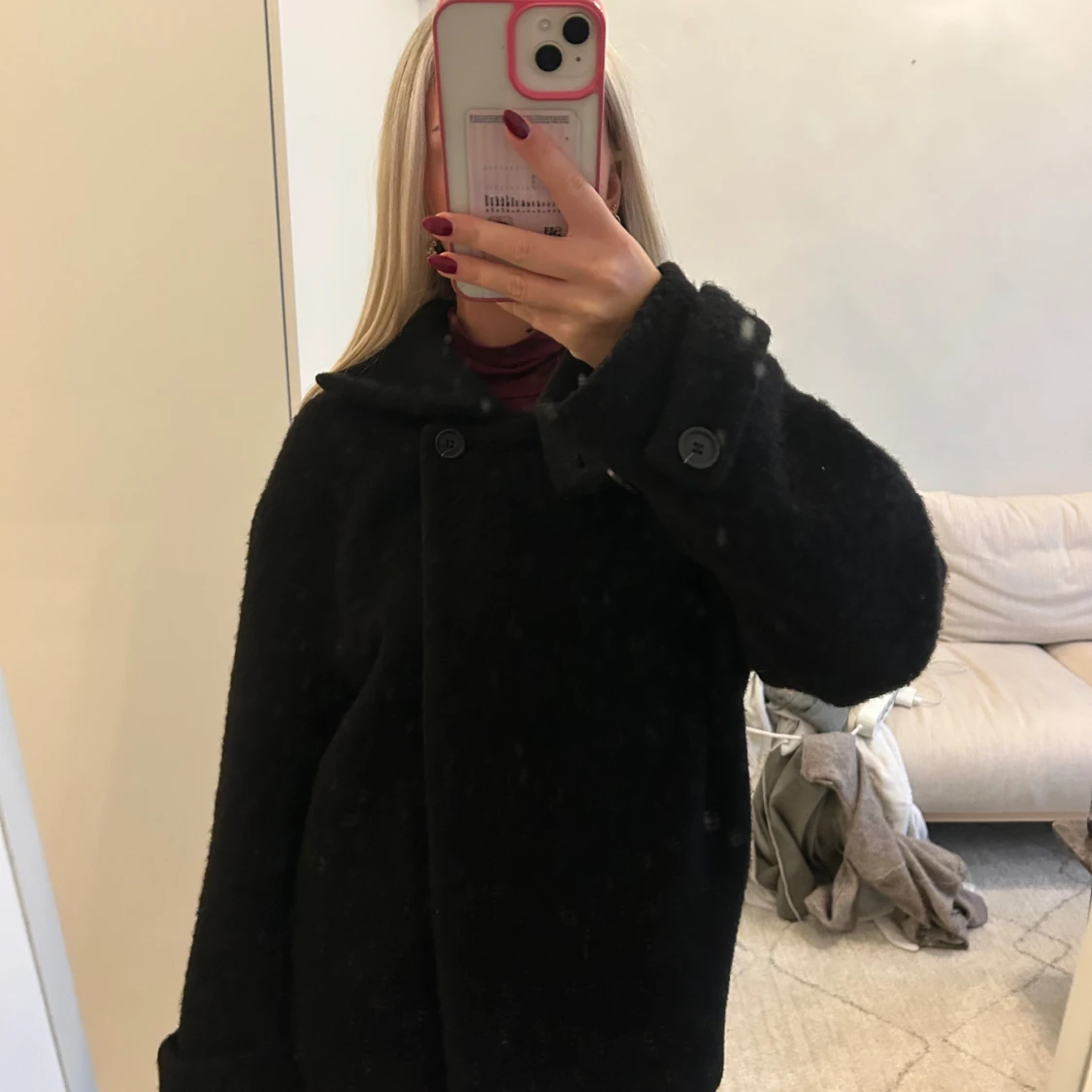 Svart skepparkavaj med stora knappar - 2