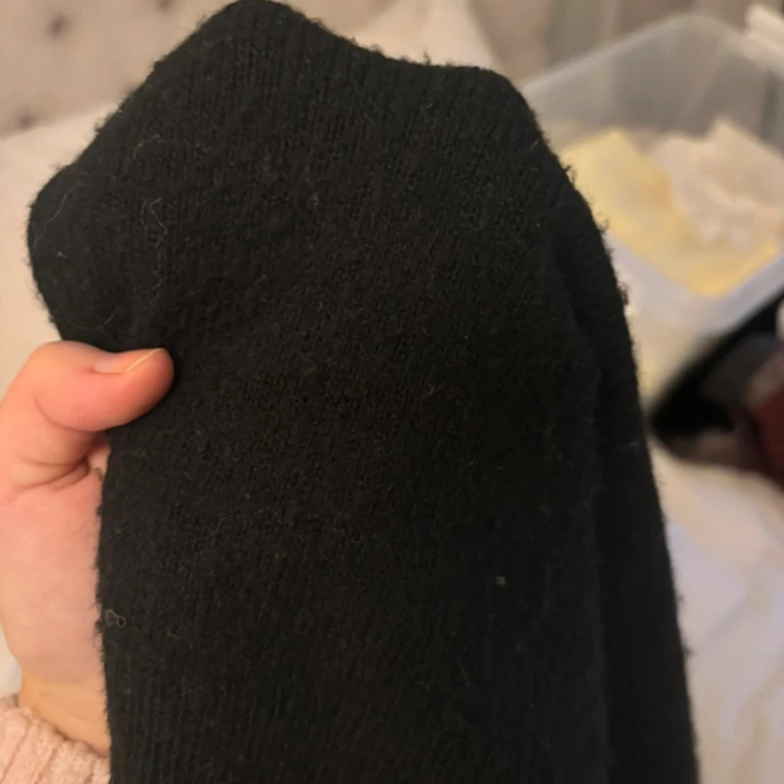 Kortärmad stickad tröja  - 3