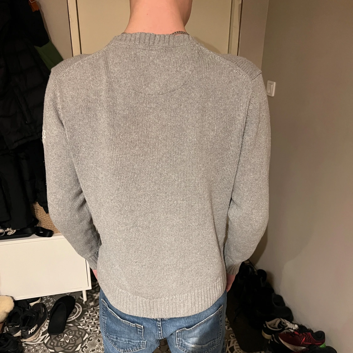 Grå stickad tröja GANT med USA-flagga - 1