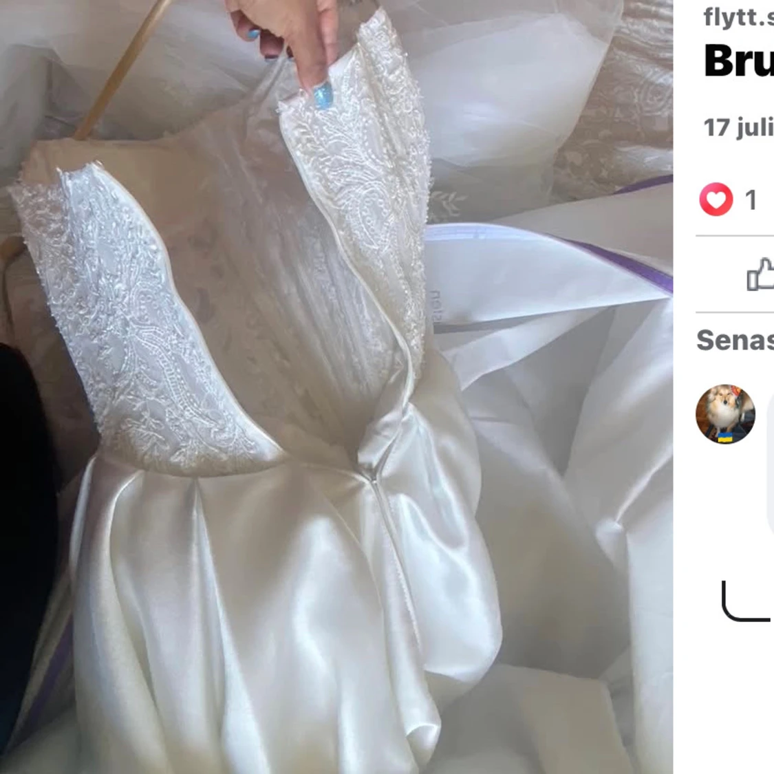 Vit lång bröllopsklänning 2026 kollektion  - 3