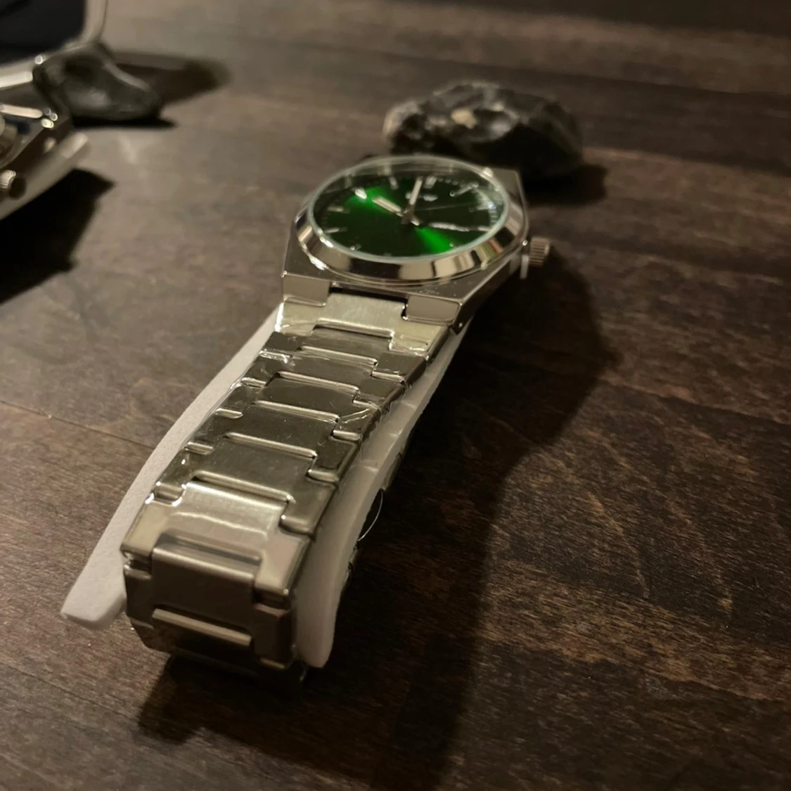 Grön och silverfärgad TPW klocka - 2