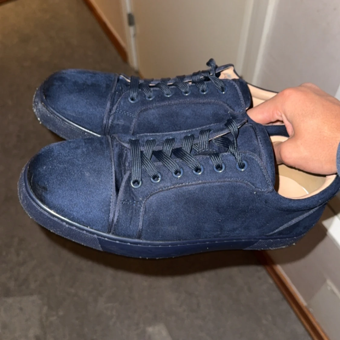 Mörkblå Christian Louboutin sneakers - 4