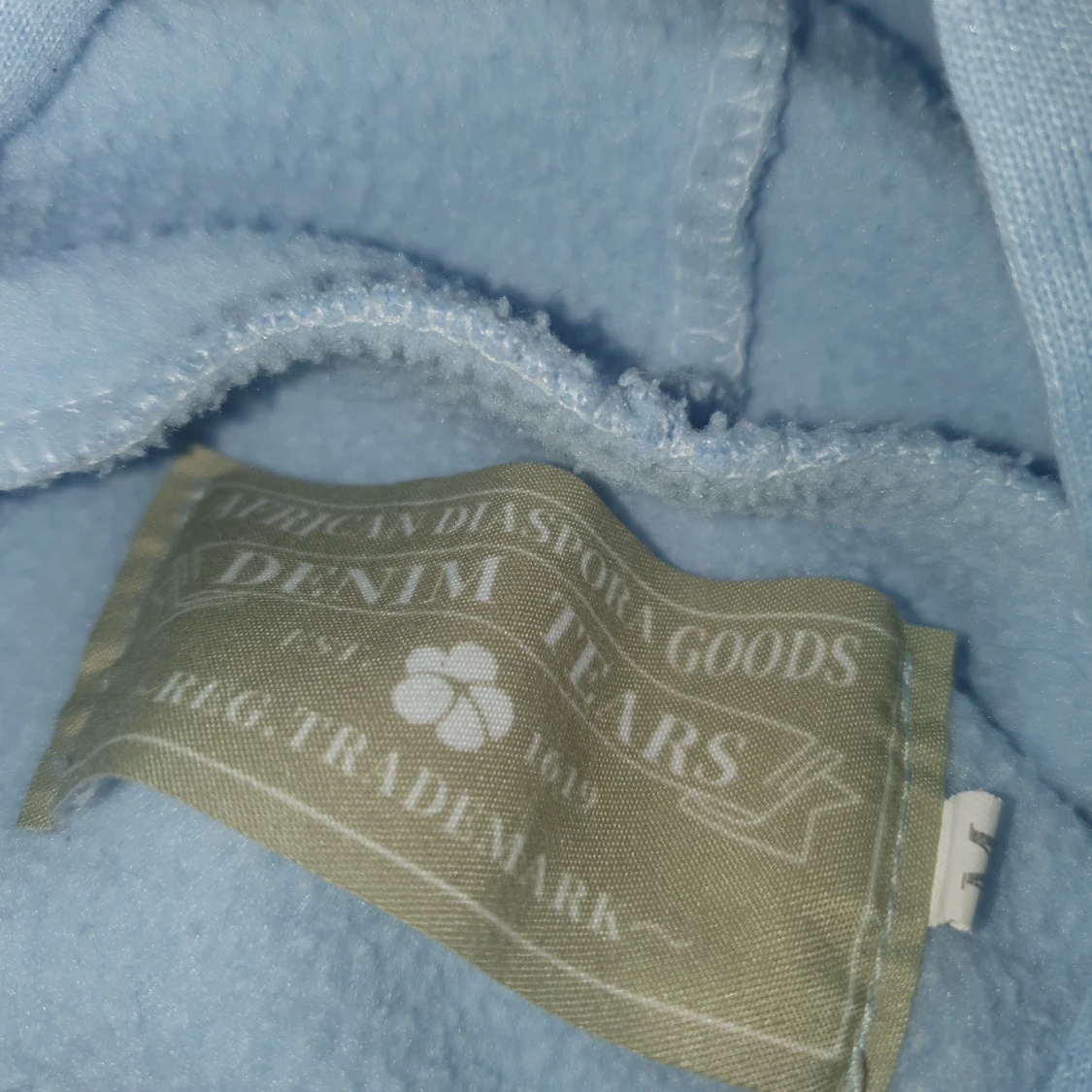 Blå hoodie från Denim Tears med blommor - 3