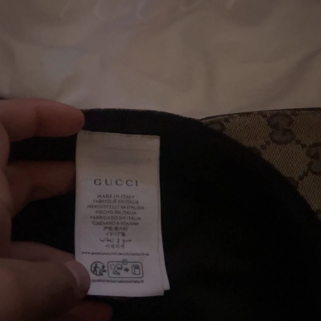 Gucci beige keps med GG-mönster - 2