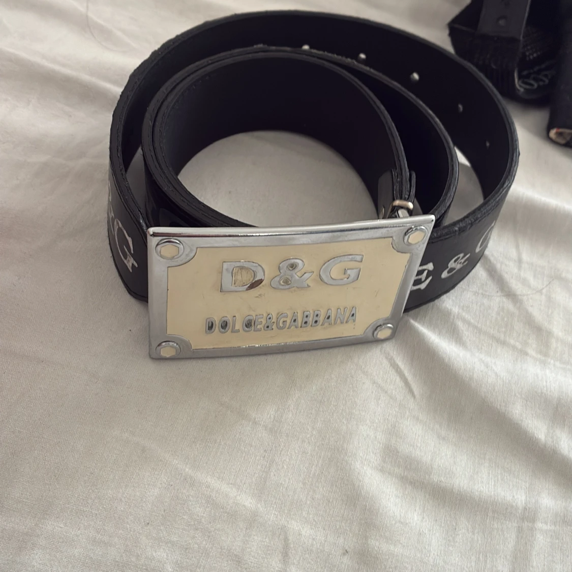 Svart D&G bälte dolce&gabbana