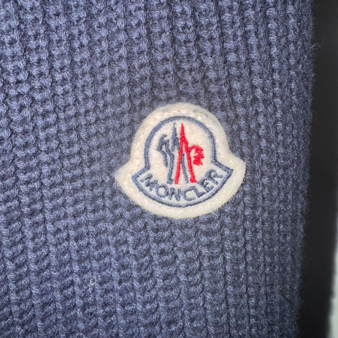 Mörkblå stickad jacka från Moncler - 2