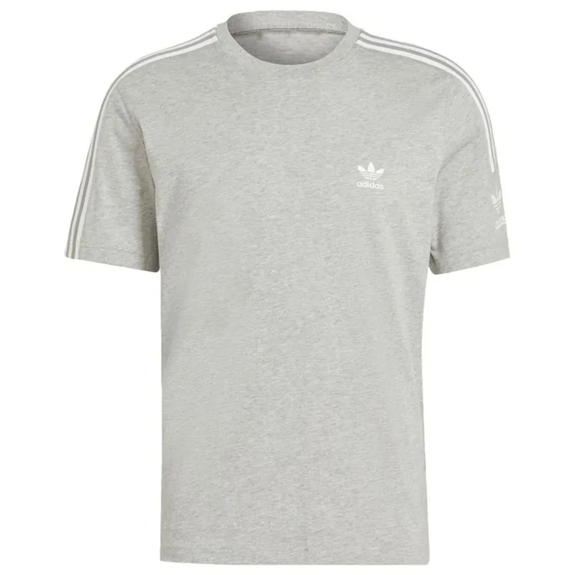 Grå Adidas t-shirt med vita ränder
