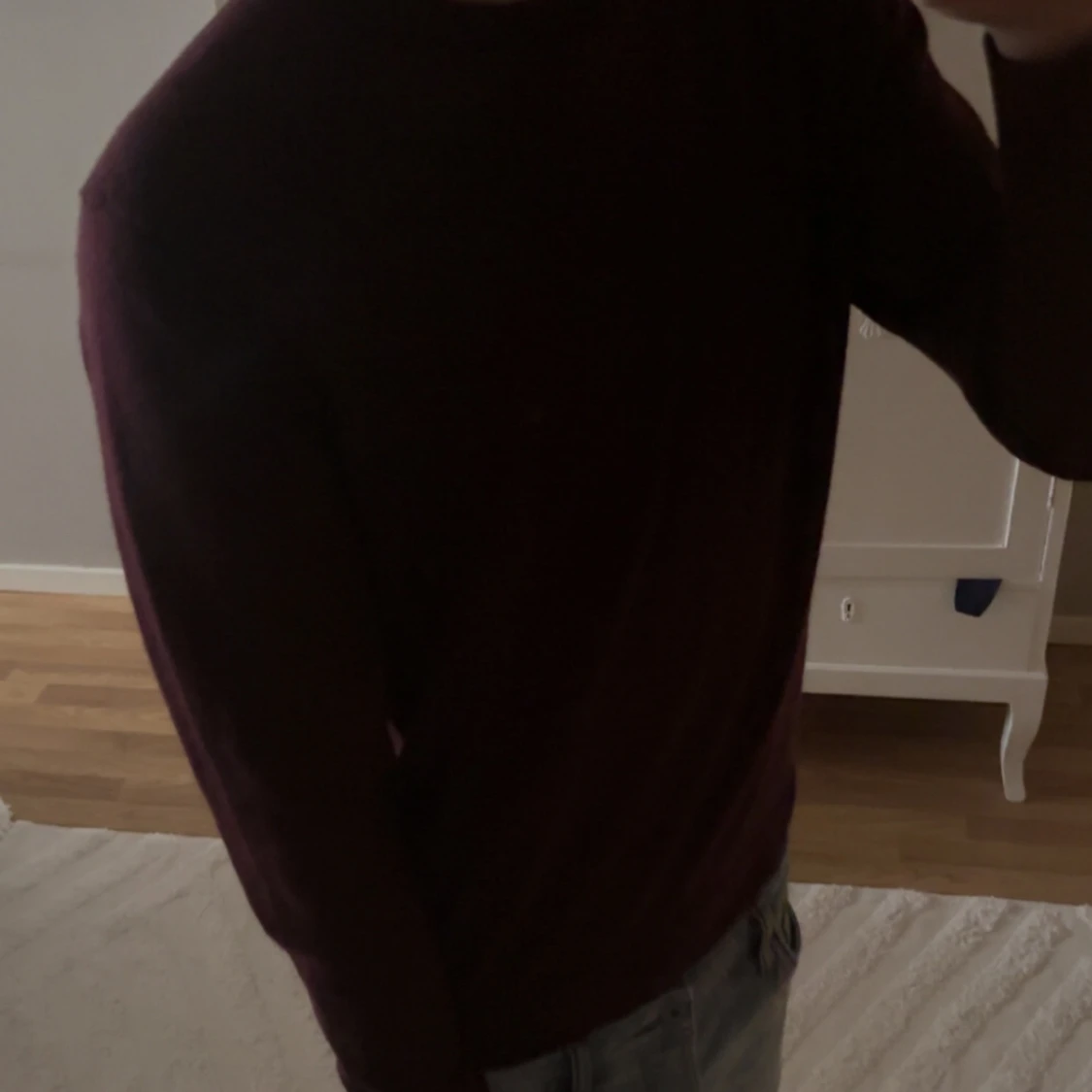 Mörkröd långärmad tröja - 3