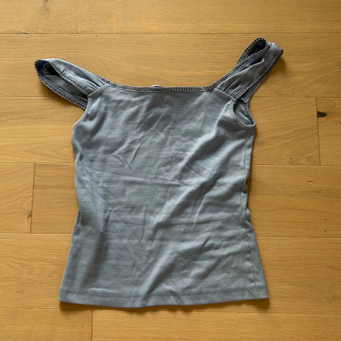 Blå ribbad linnetopp från Anna Field - 2