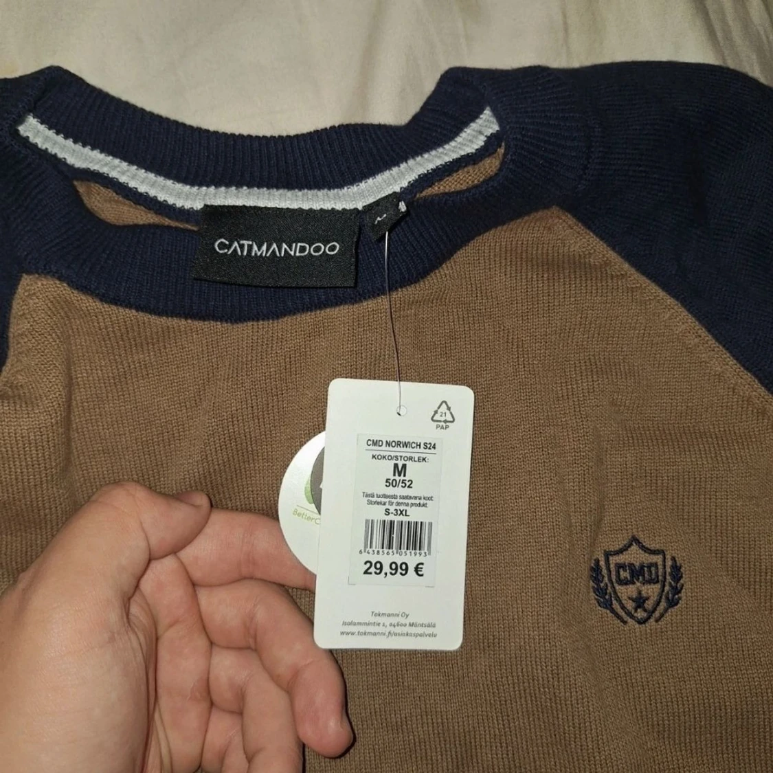 Brun och marinblå tröja Catmandoo M - 1