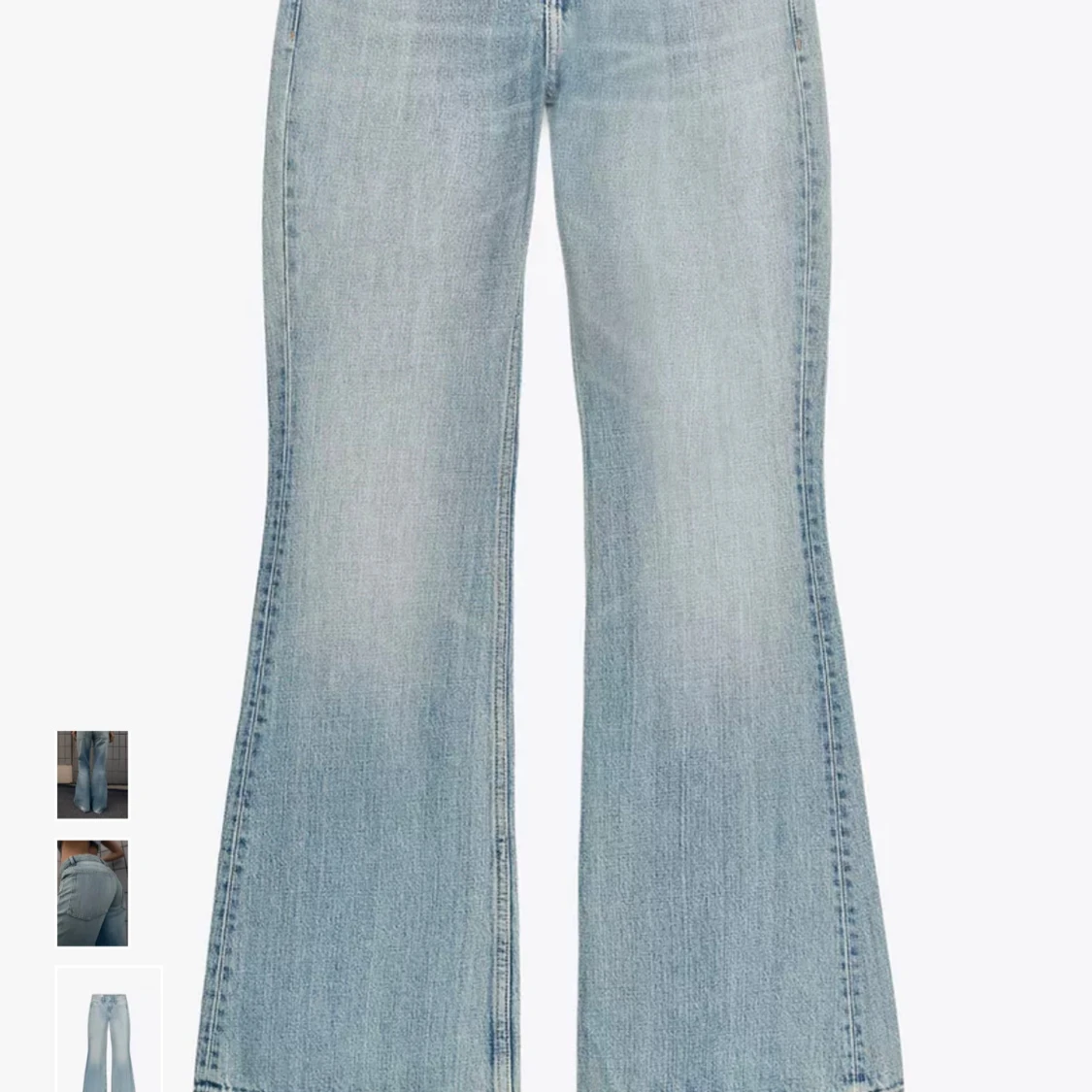 Ljusblå bootcut jeans low waist  - 1