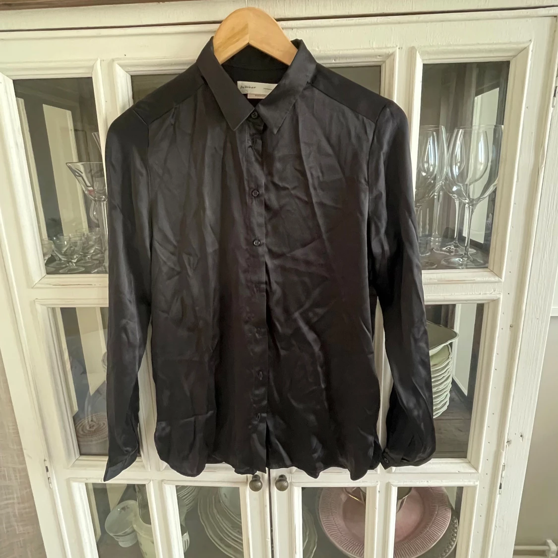 Silkeskjorta (100% silke) svart InWear - 1