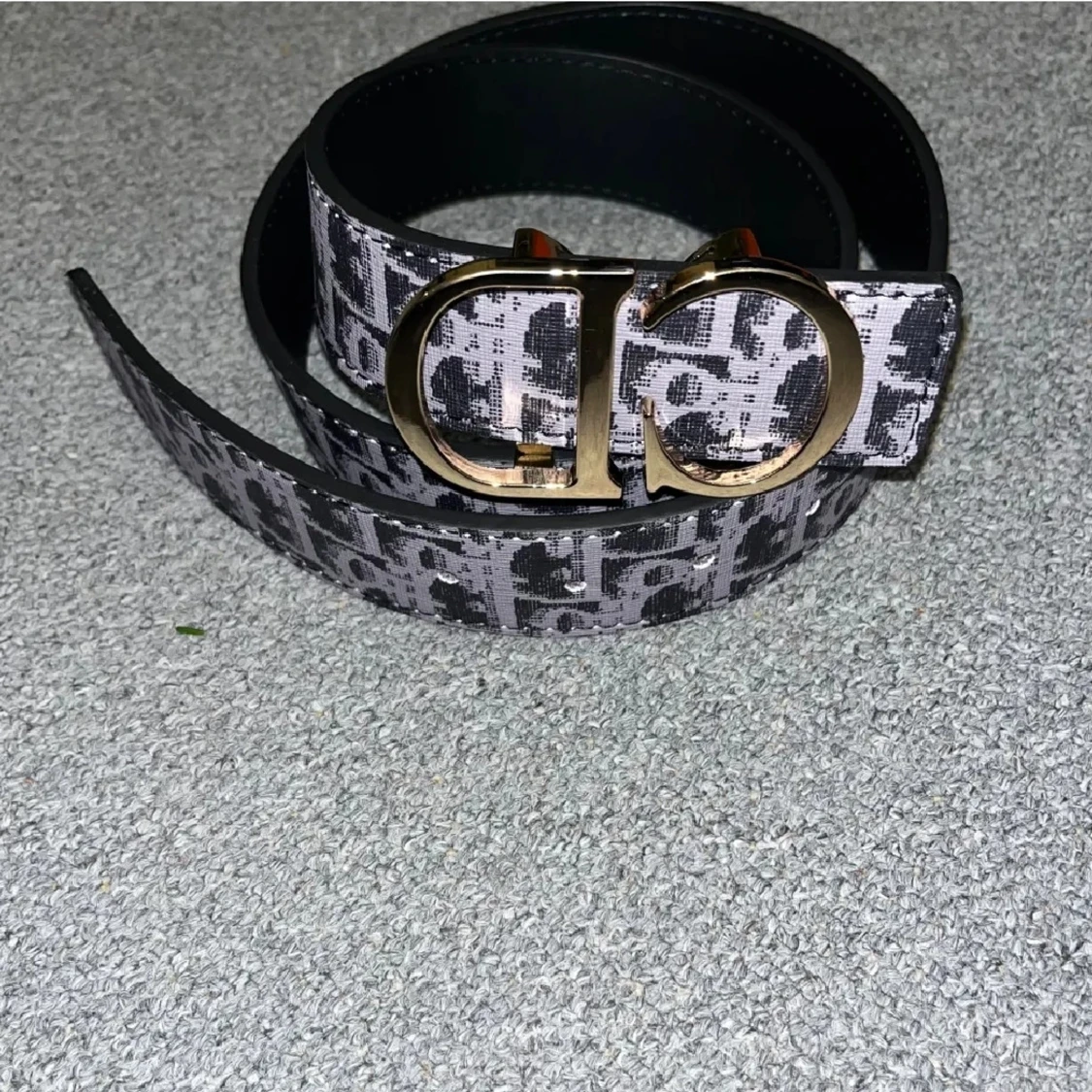 Svart grå bälte äkta D.I.O.R