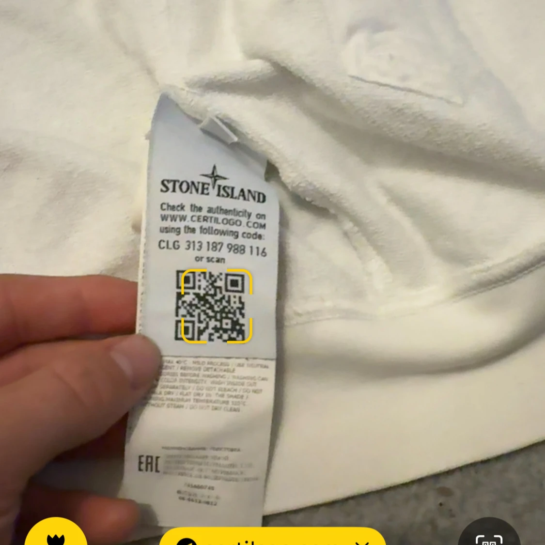 Vit hoodie från Stone Island - 4