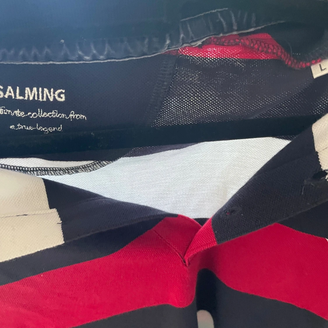 Salming pikétröja randig stl L - 3