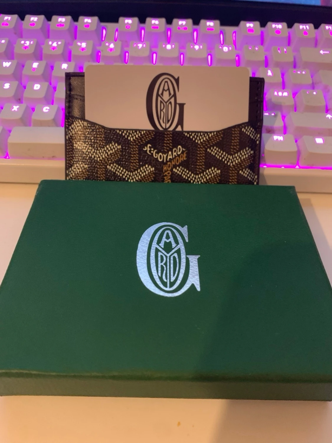 Goy4ard svart mönstrad plånbok - 2