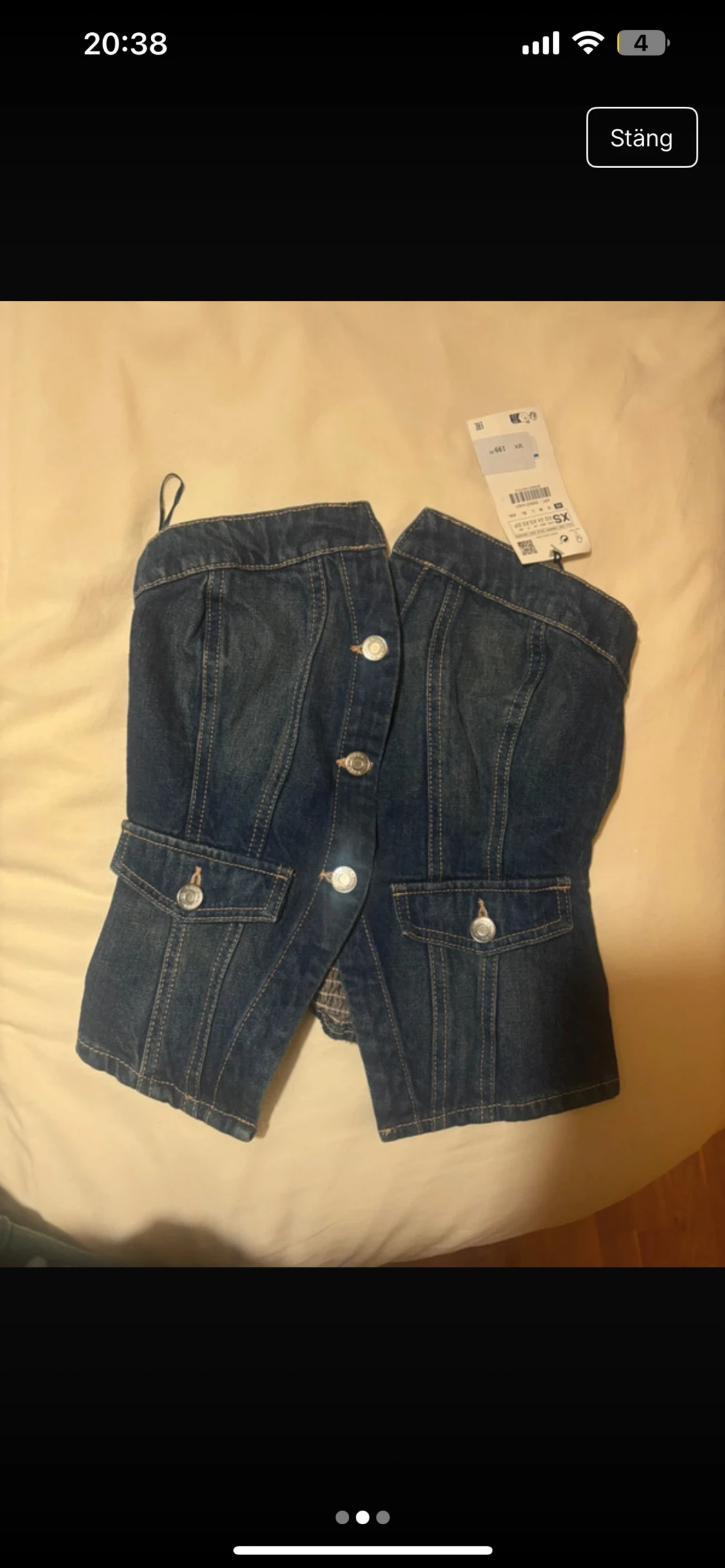 Denim korsett-topp från Zara XS - 1